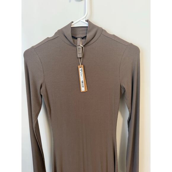 NWT Skims Soft Lounge Turtleneck Mock Neck Long Sleeve Dress Amethyst Size S - Picture 6 of 8